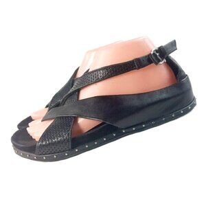L.A.M.B Black Studded Leather Strappy Sandals Rare Goth Sandals Women's Size 8.5